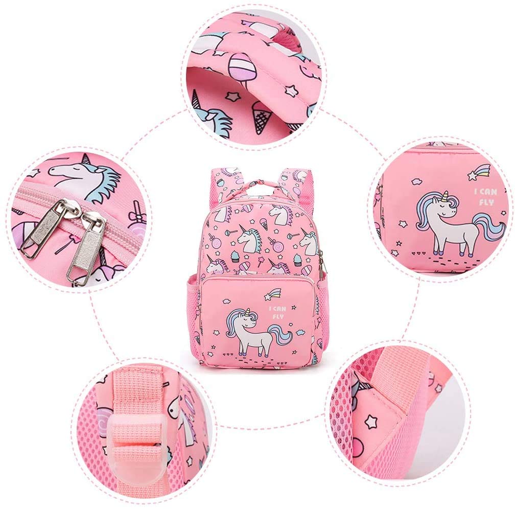 **Unicorn Backpack for Girls - Cute Lightweight Toddler School Bag with Adjustable Chest Strap | Perfect for Preschool, Daycare & Travel**