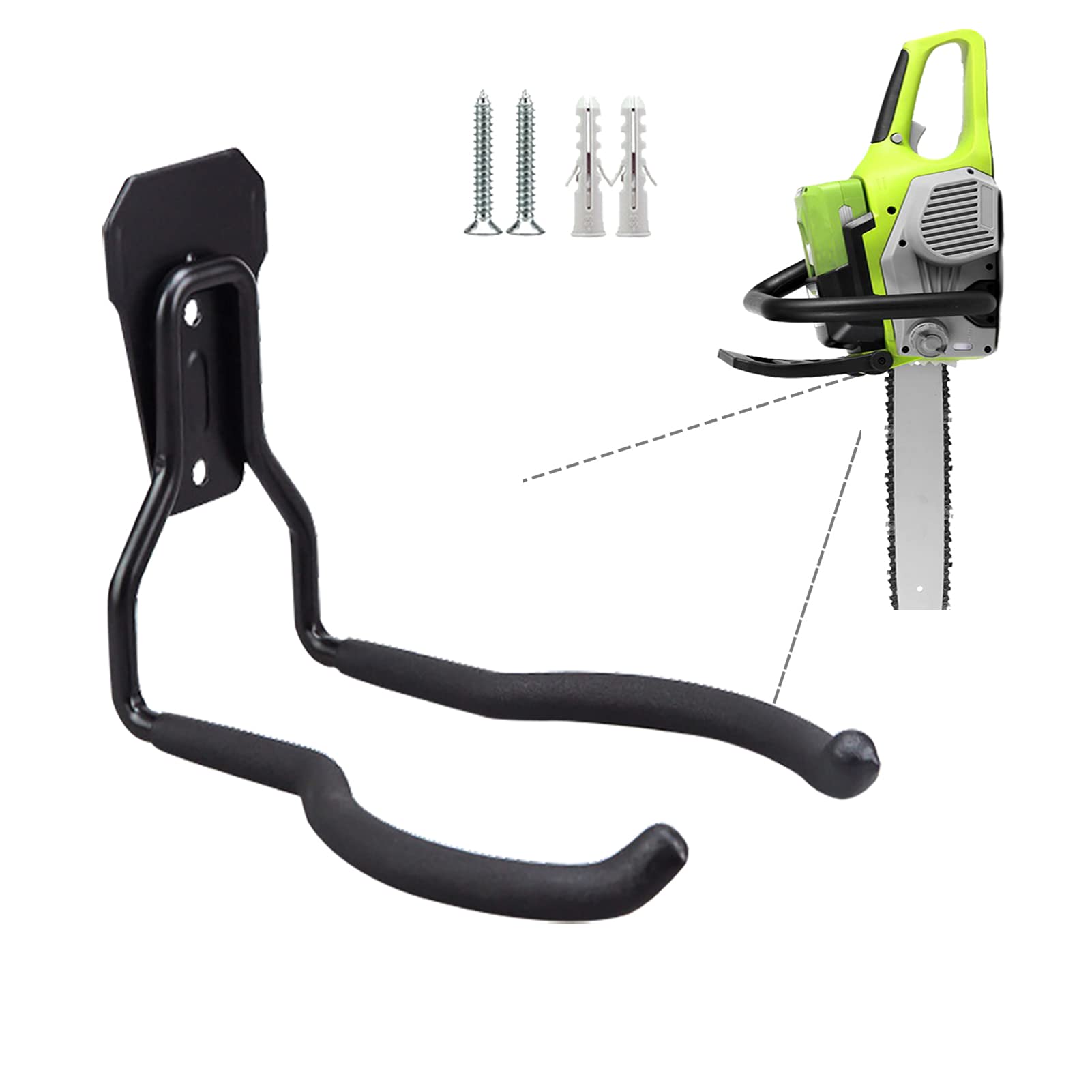 Heavy Duty Chainsaw Wall Mount Hanger - Universal Chainsaw Tool Holder for Garage & Shed Storage - Wall Mounted Chainsaw Rack Organizer - Perfect for Workshop, Garage, and Outdoor Tool Storage (No Chainsaw Included)