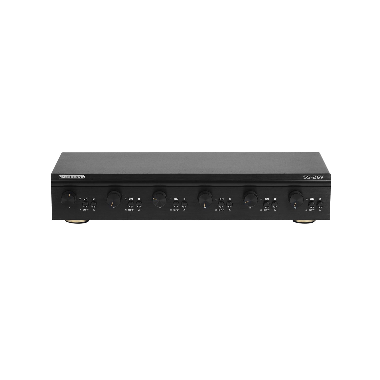 Premium 6-Way Speaker Selector Switch with Volume Control - McLelland SS26V - Perfect for Home Theater, Multi-Room Audio, and Professional Sound Systems