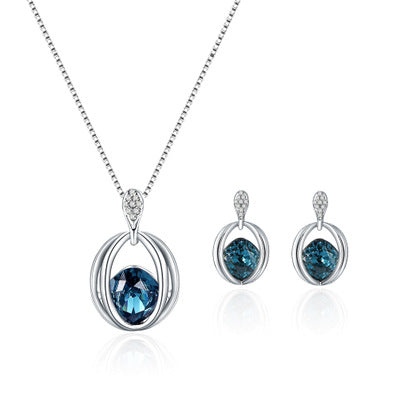 Elegant Crystal Jewelry Set for Women - Necklace, Earrings & Bracelet - Perfect for Weddings, Parties & Special Occasions