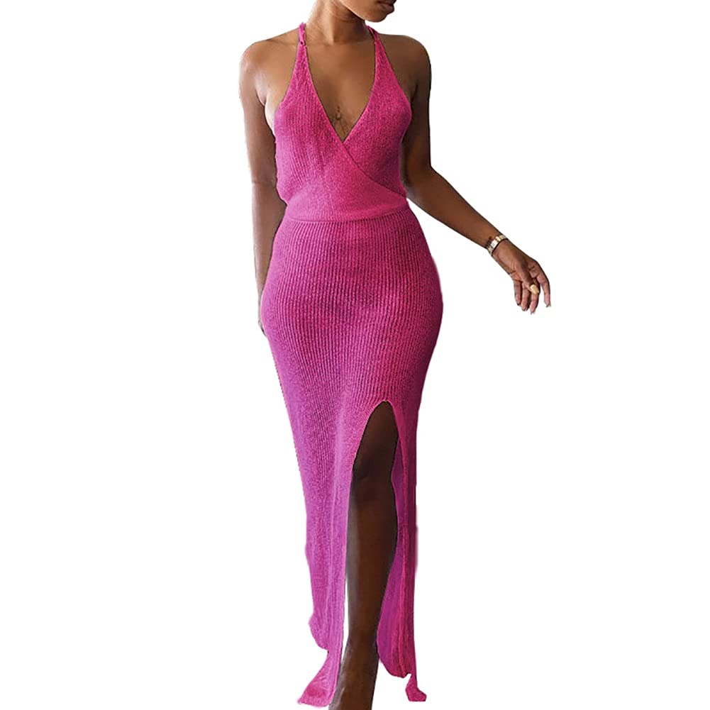 Women's See-Through Sleeveless Bikini Cover Up Maxi Dress - Lightweight Beach Swimwear Cover for Summer - Perfect for Pool Parties, Beach Vacations & Resort Wear