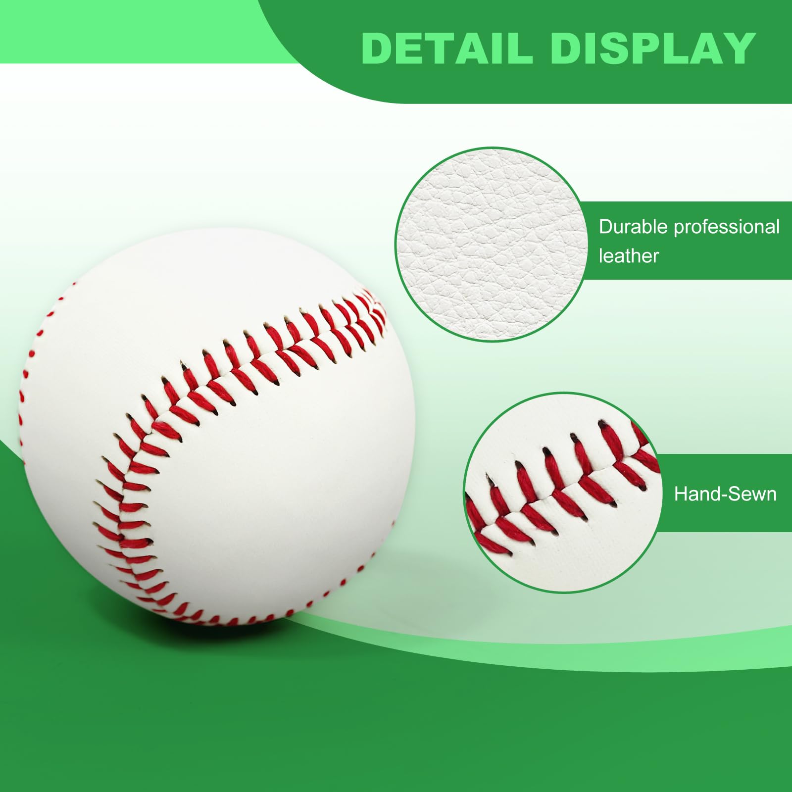Glow in The Dark Baseball for Night Games - Official Size & Weight for Kids, Adults & Baseball Fans - Perfect for Backyard, Park & Nighttime Practice