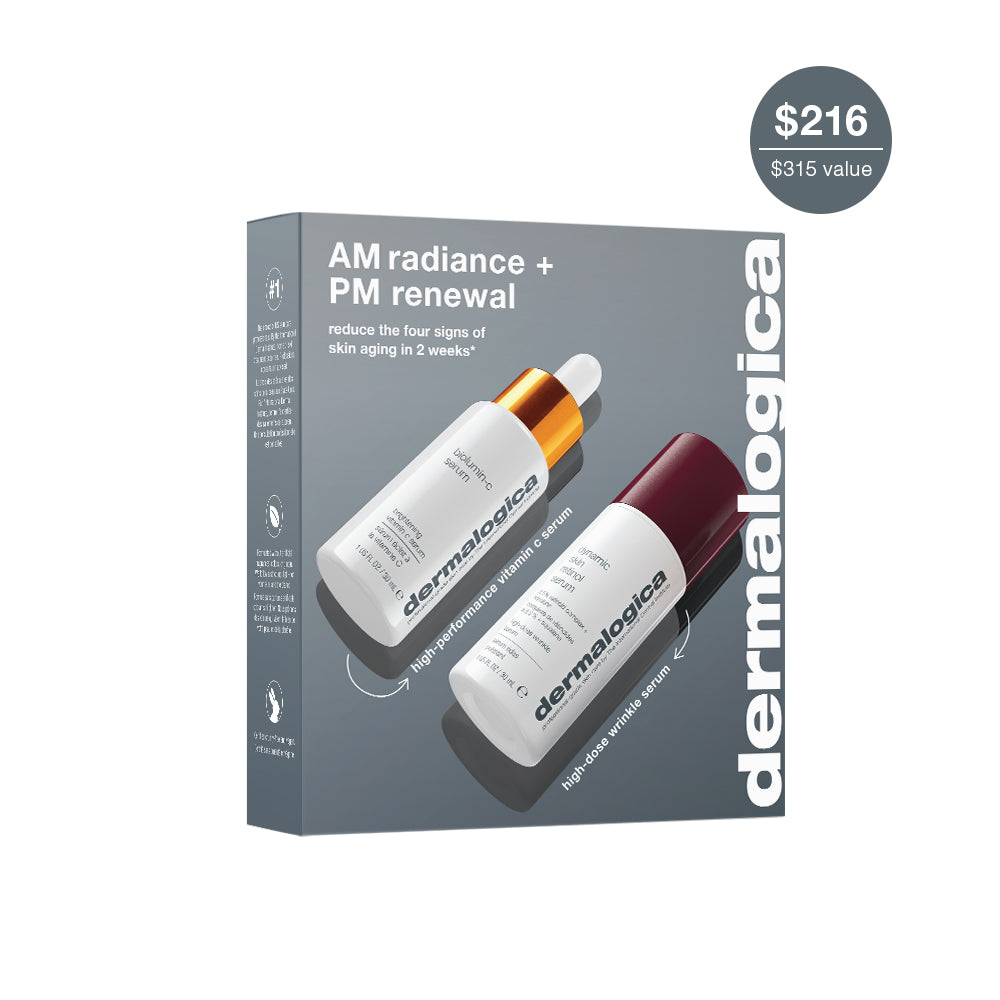 AM Radiance + PM Renewal Skincare Set - Day & Night Facial Cream for Glowing Skin - Perfect for Morning Hydration & Evening Repair