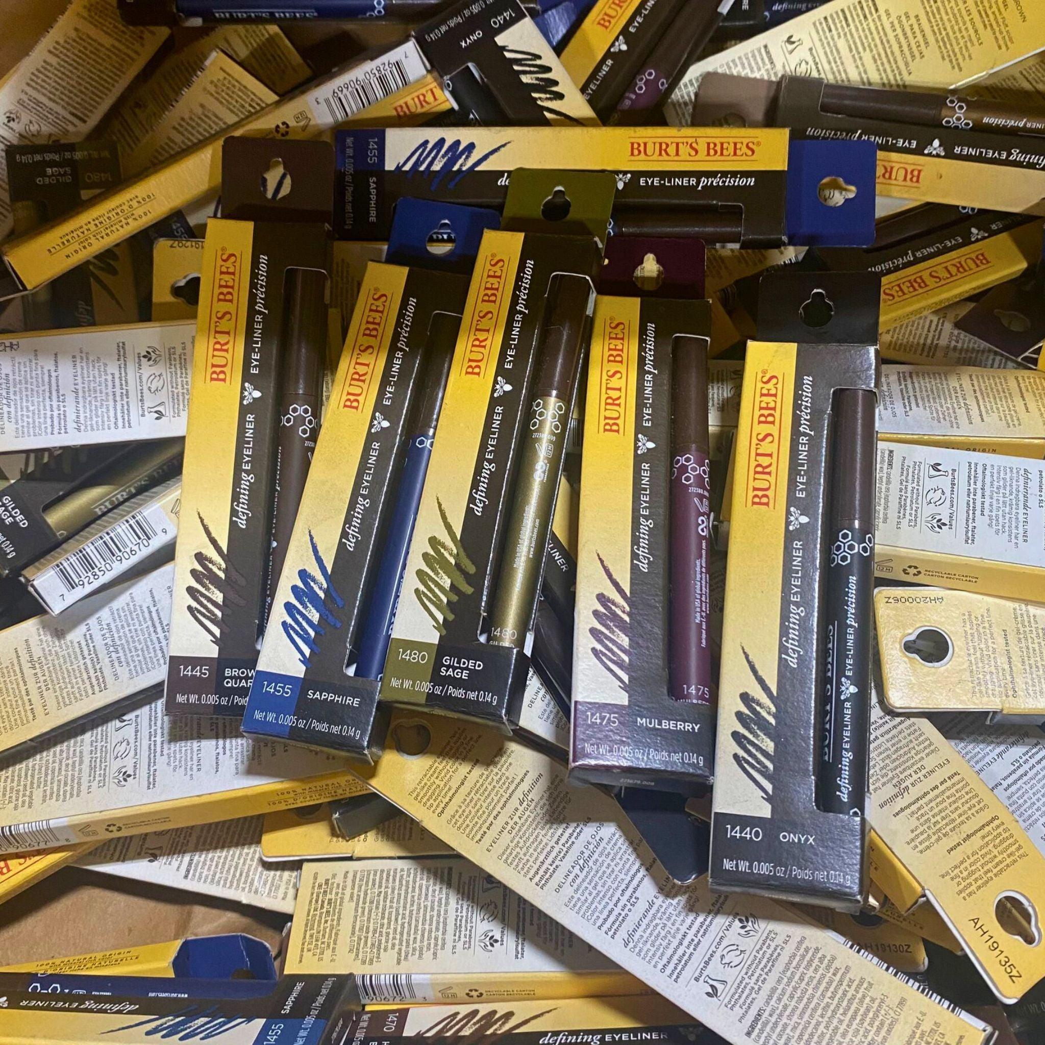 Burt's Bees Defining Eyeliner Mix - Precision Eye Liner 0.005oz (50 Pcs Lot) - Waterproof Smudge-Proof Eyeliner for Daily Makeup & Professional Looks