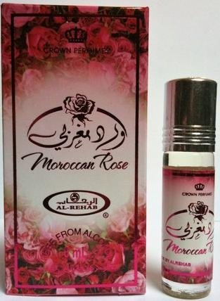 Al-Rehab Moroccan Rose Perfume Oil - 6ml Long-Lasting Floral Fragrance for Women, Natural & Vegan - Perfect for Daily Wear, Date Nights & Special Occasions