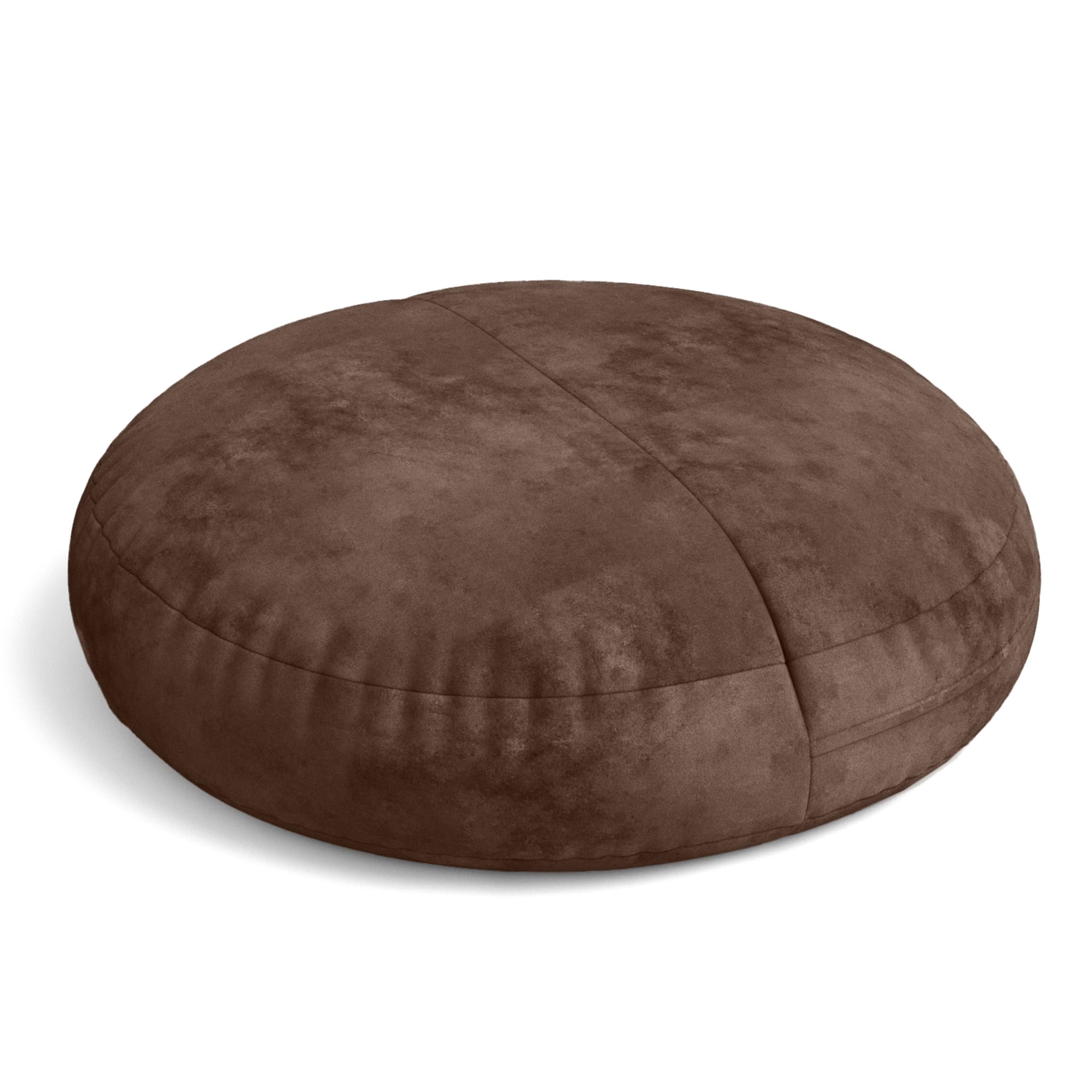 Jaxx Cocoon 4 Foot Oversized Bean Bag Chair - Super Soft Filled Memory Foam Beanbag Sofa for Adults & Kids - Chocolate Brown - Perfect for Lounging, Gaming & Movie Nights in Bedroom or Living Room