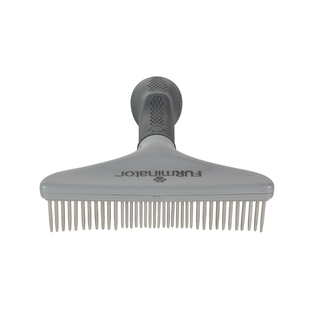 Furminator Grooming Rake for Dogs & Cats - Deshedding Tool for Long & Short Hair - Reduce Shedding by 90% - Perfect for Home Pet Grooming & Shedding Control