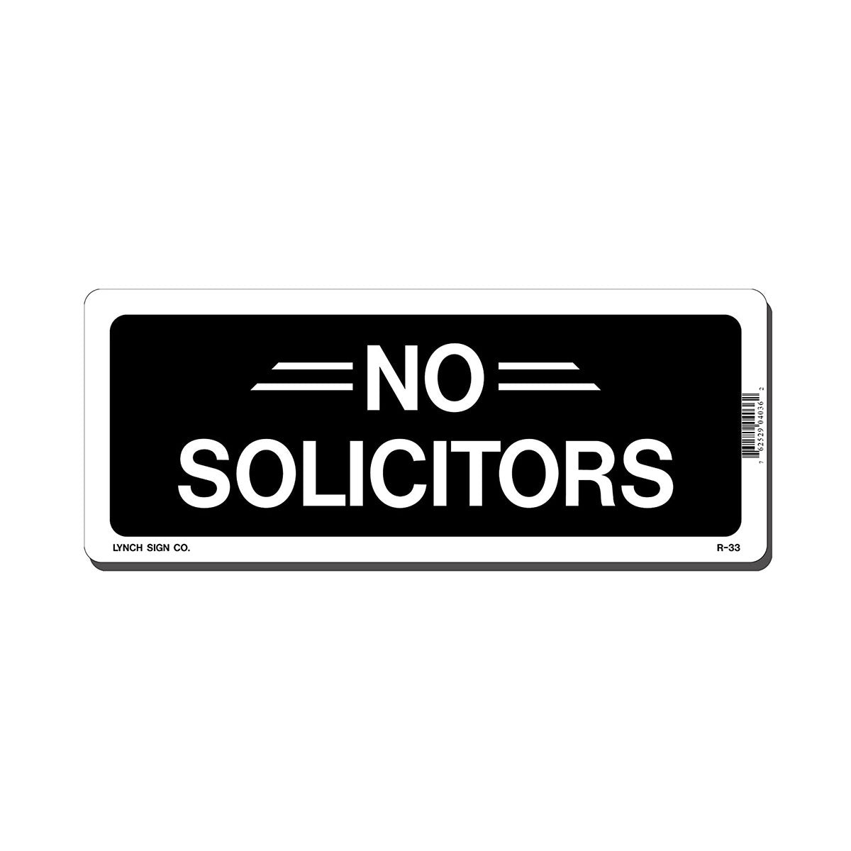 No Solicitors Sign - 10 x 4 Inches, Durable Weatherproof Door Sign for Home & Business - Keep Unwanted Visitors Away | Perfect for Front Door, Office, or Apartment