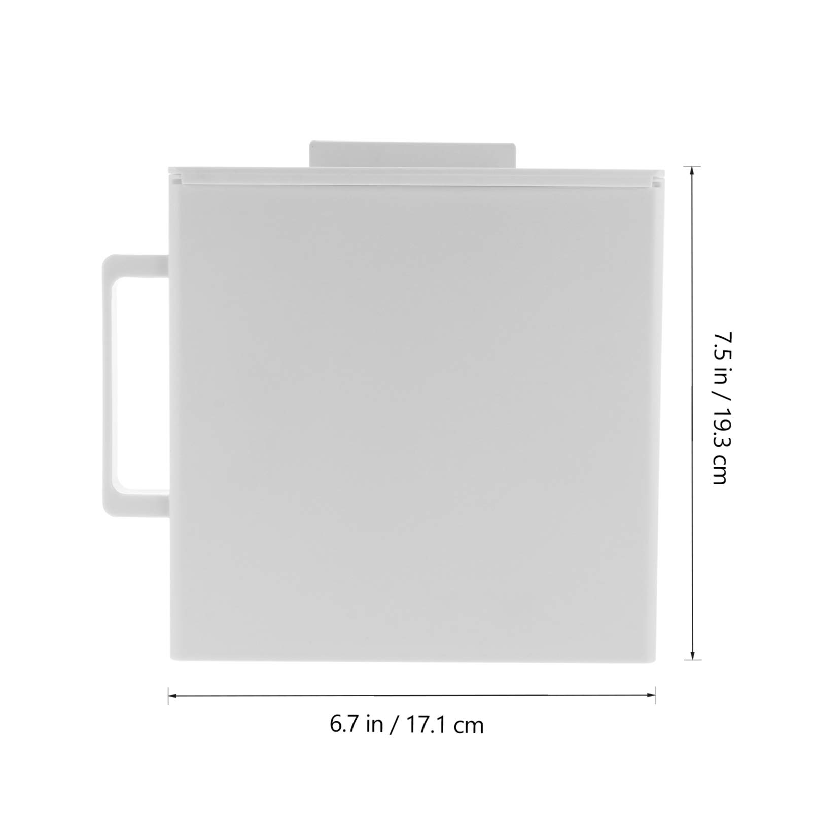 Magnetic Trash Can - 1pc Hanging Waste Bin for Kitchen Cabinet Door, Wall Mounted Garbage Container with Magnet, White Plastic Trash Basket for Home, Office & Car - Ideal for Small Spaces & Recycling Paper Waste