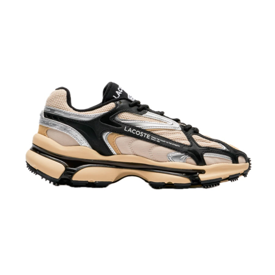 Lacoste Women's L003 2K24 124 Light Tan Black Sneakers - Comfortable Casual Shoes for Women | Perfect for Walking, Work & Everyday Wear