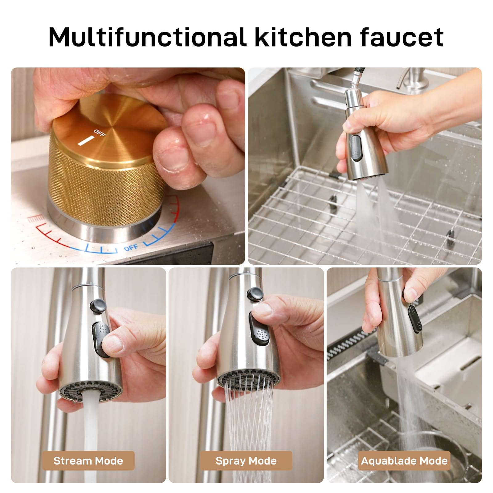GARVEE 30 Inch Brushed Nickel Waterfall Kitchen Sink Set - 304 Stainless Steel Single Bowl Sink with Ultra Large Capacity | Heavy Duty & Multifunctional for Family & Bar Use | Perfect for Modern Kitchens & Commercial Spaces