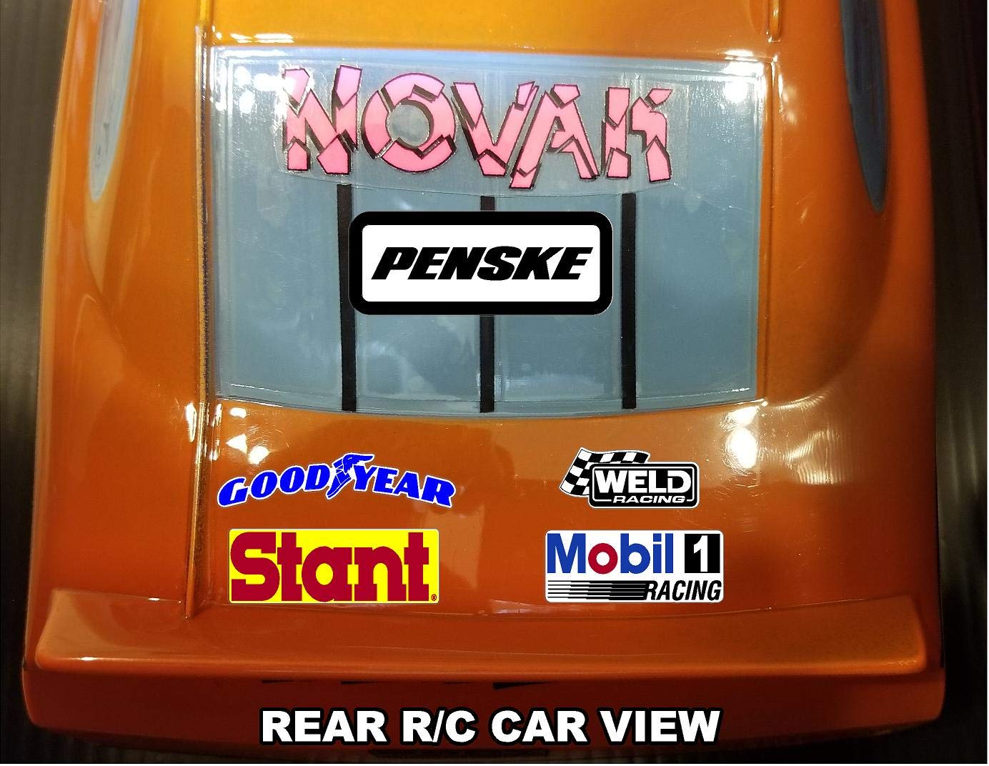 1/10 Scale White Vinyl R/C Model Decal Sticker Sheet for Lexan Body - Gang Sheet 2-Slant Holly Design - Perfect for Customizing RC Cars, Boats, Trucks and Radio Control Vehicles - DIY RC Model Decoration & Personalization