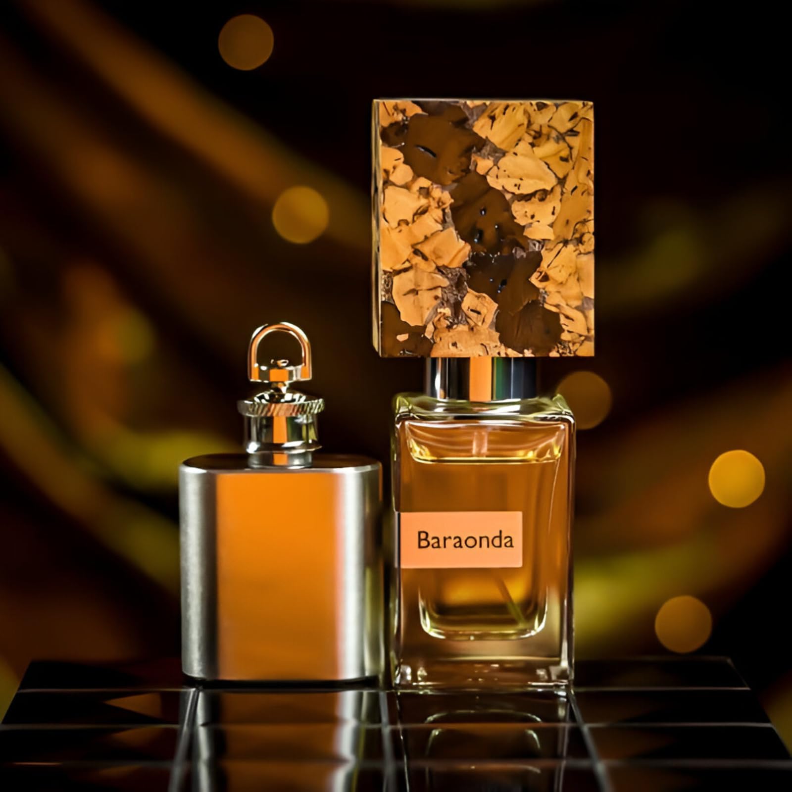 Baraonda Unisex Perfume Extrait De Parfum - Long Lasting Woody Floral Fragrance with Musk, Whiskey & Rose Notes - 1oz Perfume Spray for Men & Women - Perfect for Date Nights, Gifting & Special Occasions