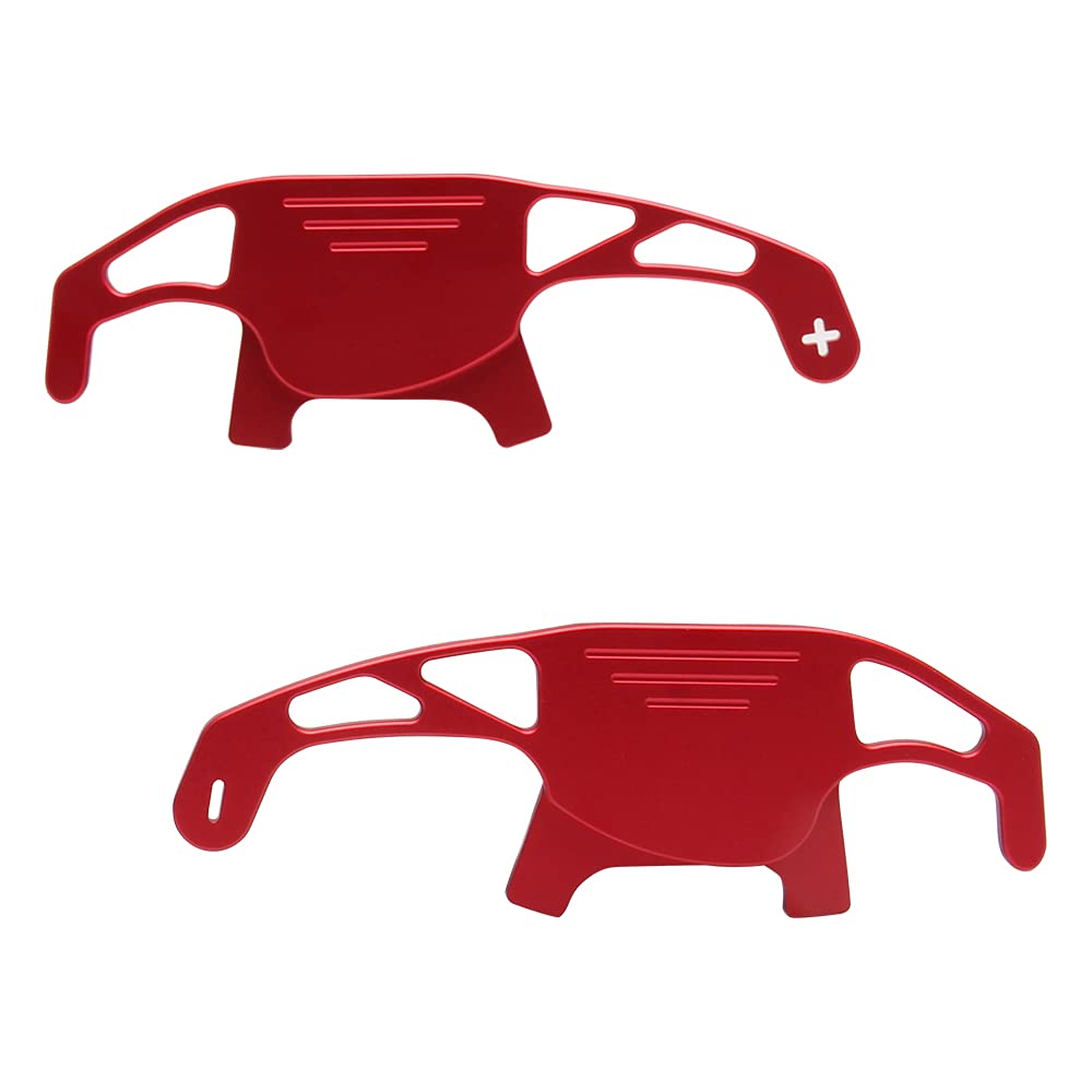 High-Quality Aluminum Paddle Shifters for VW Golf MK7 GTI R R-Line Scirocco 2014-2019 - Red Steering Wheel Shifter Extension - Enhance Driving Performance & Sporty Look - Perfect for Racing, Daily Commute & Car Enthusiasts