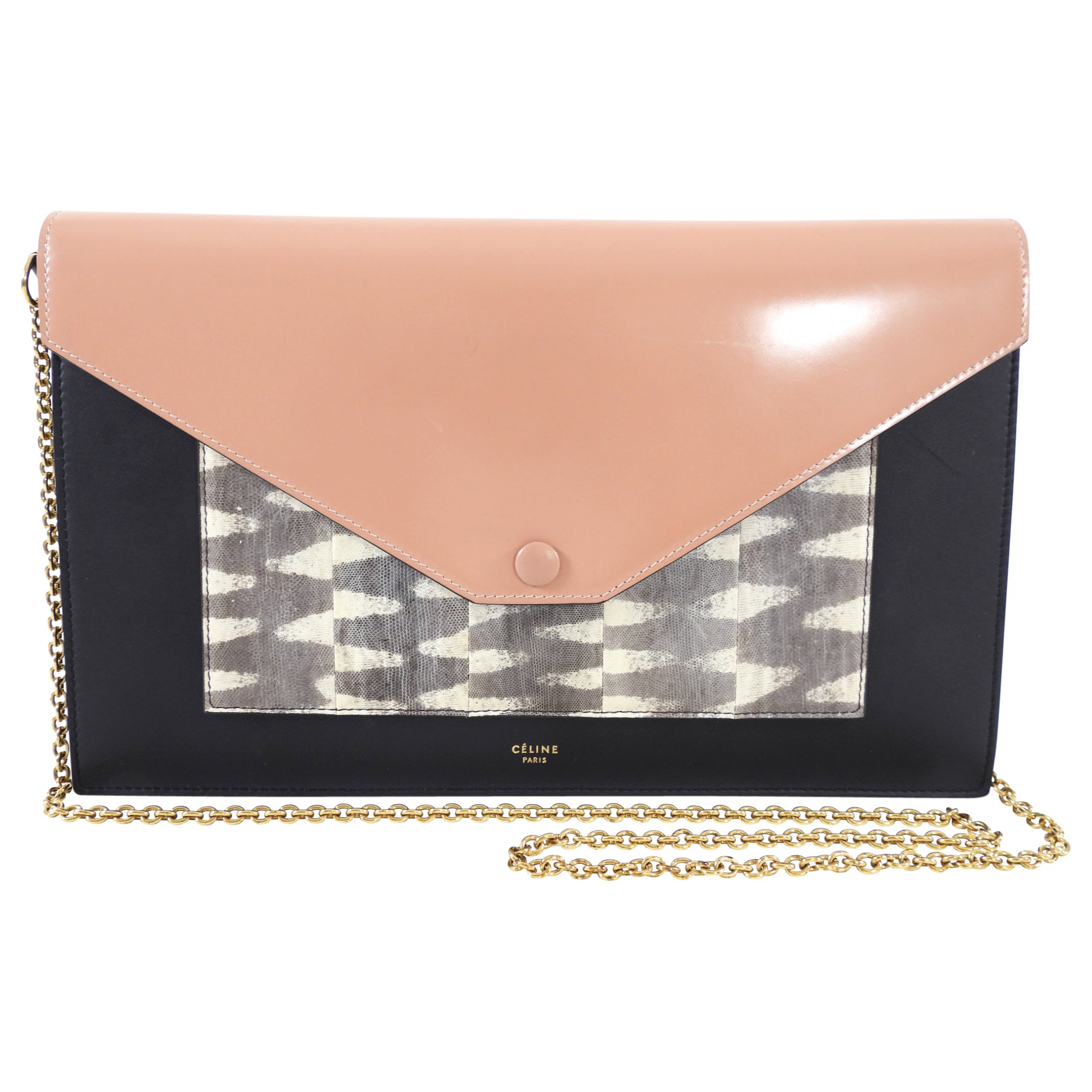 Celine Tricolor Envelope Shoulder Bag & Clutch Purse - Stylish Crossbody Handbag for Women | Perfect for Work, Date Night & Special Occasions