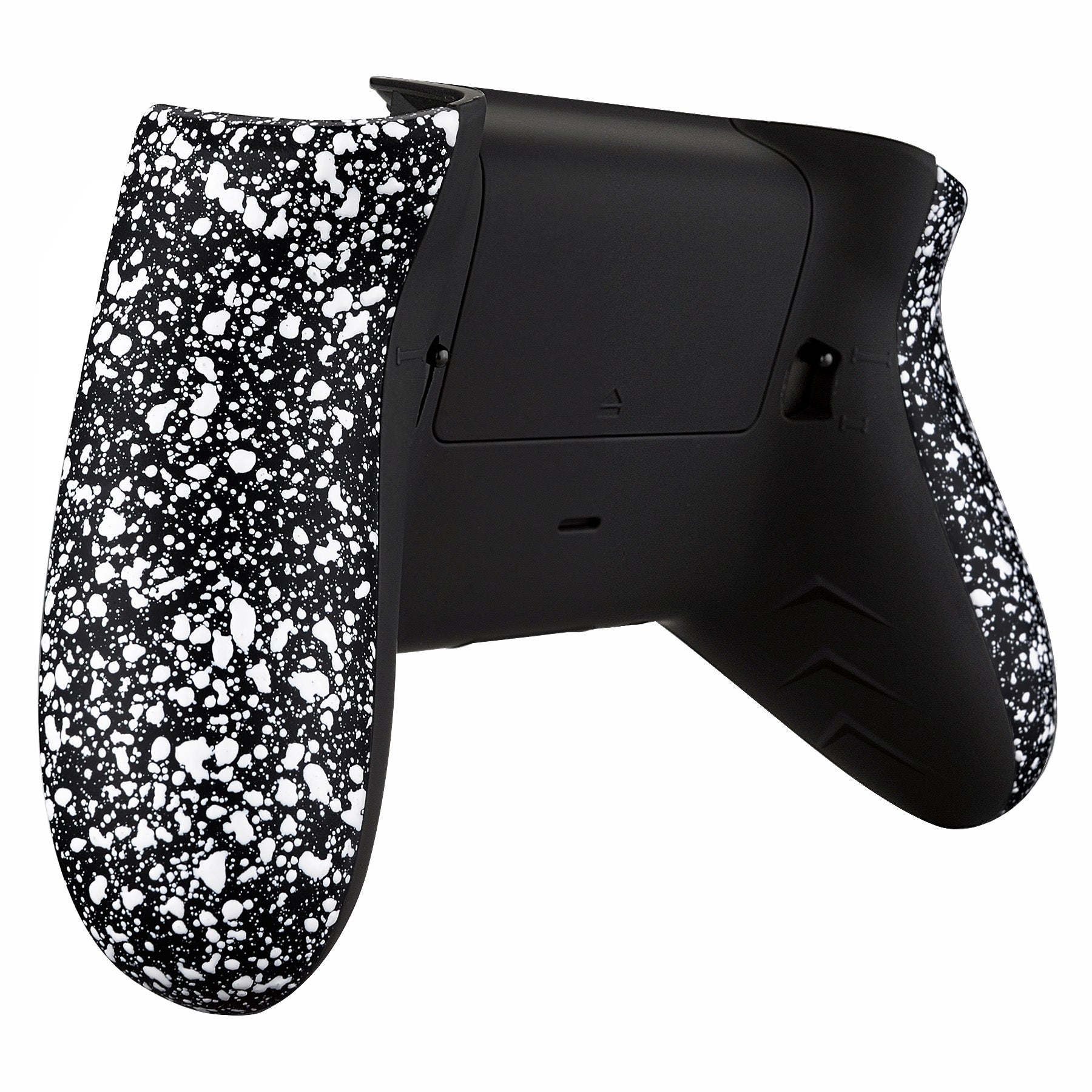 ExtremeRate Textured White Back Shell & Grip Kit with FlashShot Trigger Stops for Xbox One S/X Controller Model 1708 - Enhanced Gaming Comfort & Precision for FPS, Racing & Competitive Play