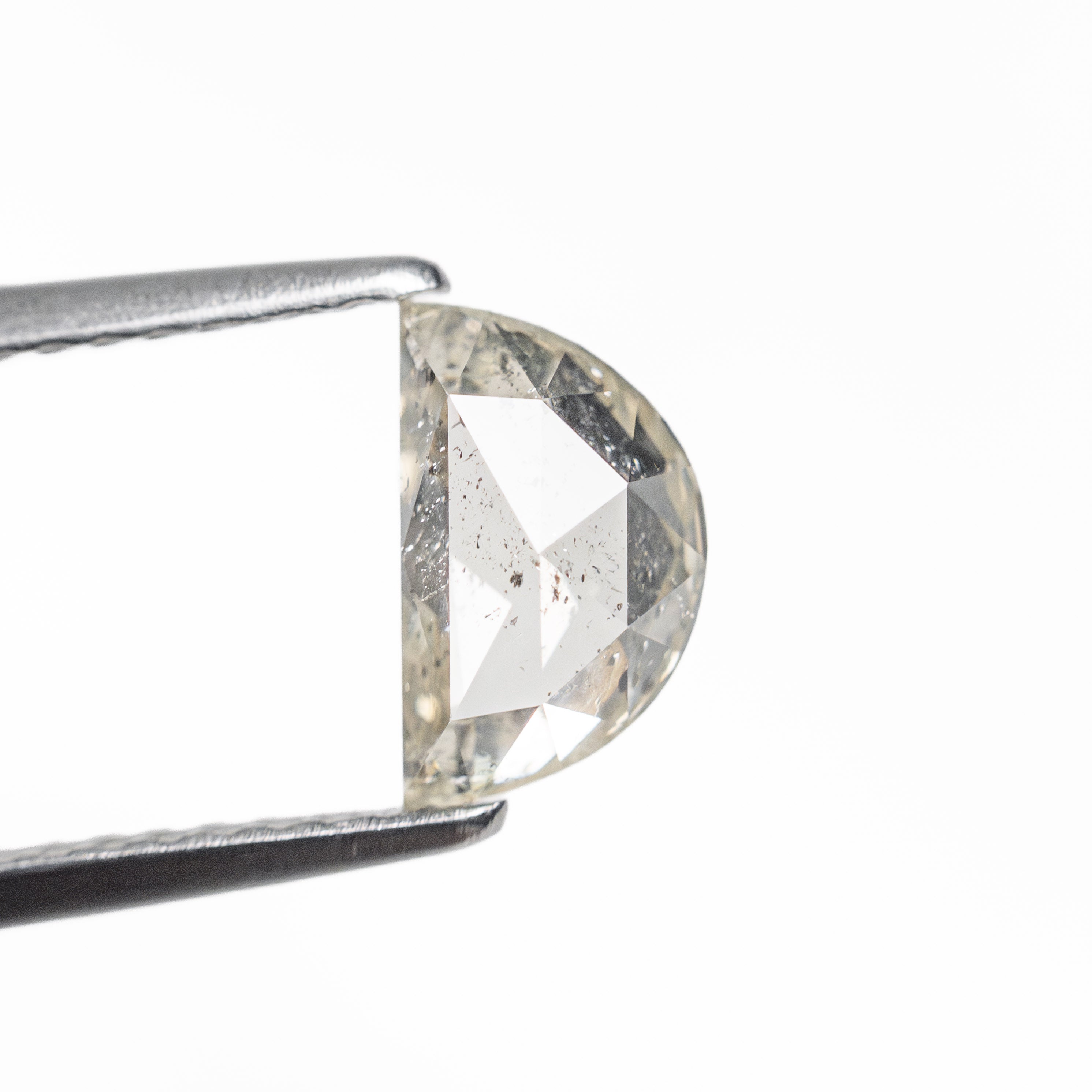 0.91ct Half Moon Rose Cut Diamond (7.91x4.75x2.79mm) - Natural Gemstone for Engagement Rings & Jewelry Making | Perfect for Bridal, Anniversary & Special Occasion Gifts