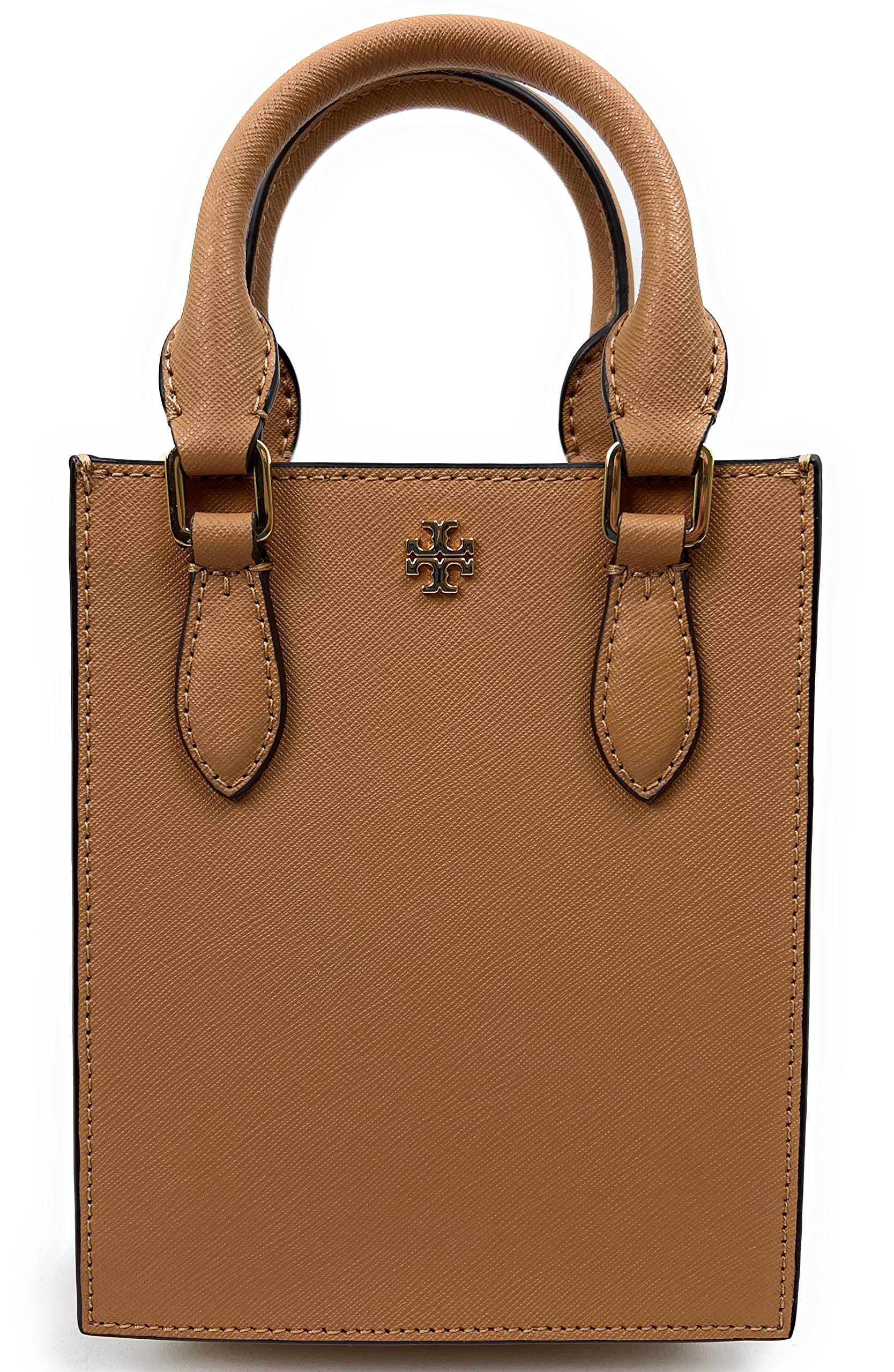 Tory Burch Emerson Mini Shopper Tote Bag in Cardamon - Stylish Crossbody Purse for Women | Perfect for Work, Travel & Everyday Use