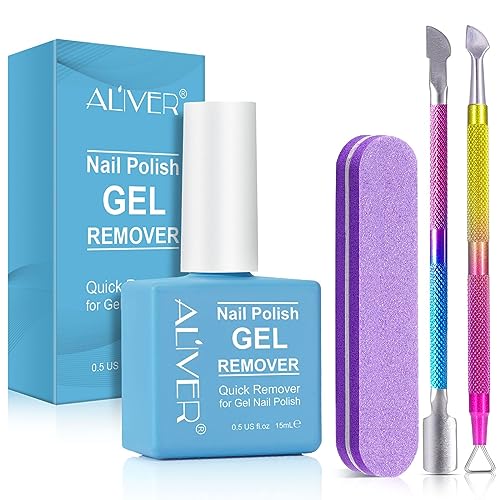 UEPETU Professional Gel Nail Polish Remover Kit - Fast Soak-Off in 2-5 Minutes with Scraper & File - Easy DIY Gel Manicure Removal at Home for Salon-Quality Nails