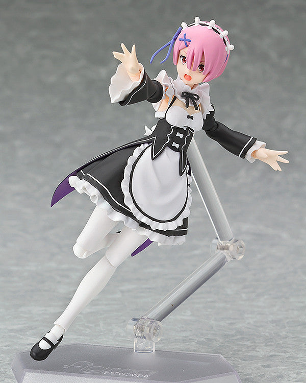 Figma #347 Ram Action Figure - Re:Zero Starting Life in Another World Anime Collectible - Perfect for Display & Cosplay Scenes