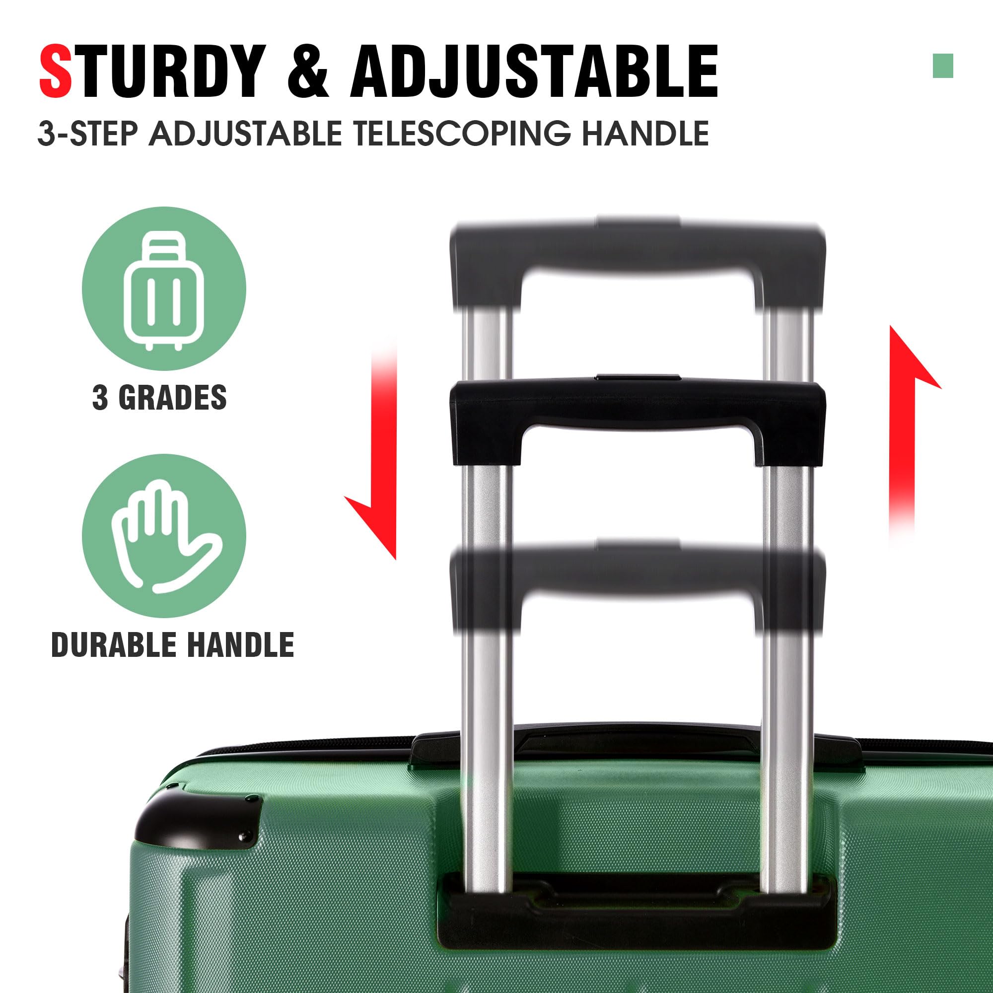 3-Piece Hardshell Luggage Set with TSA Locks - 20