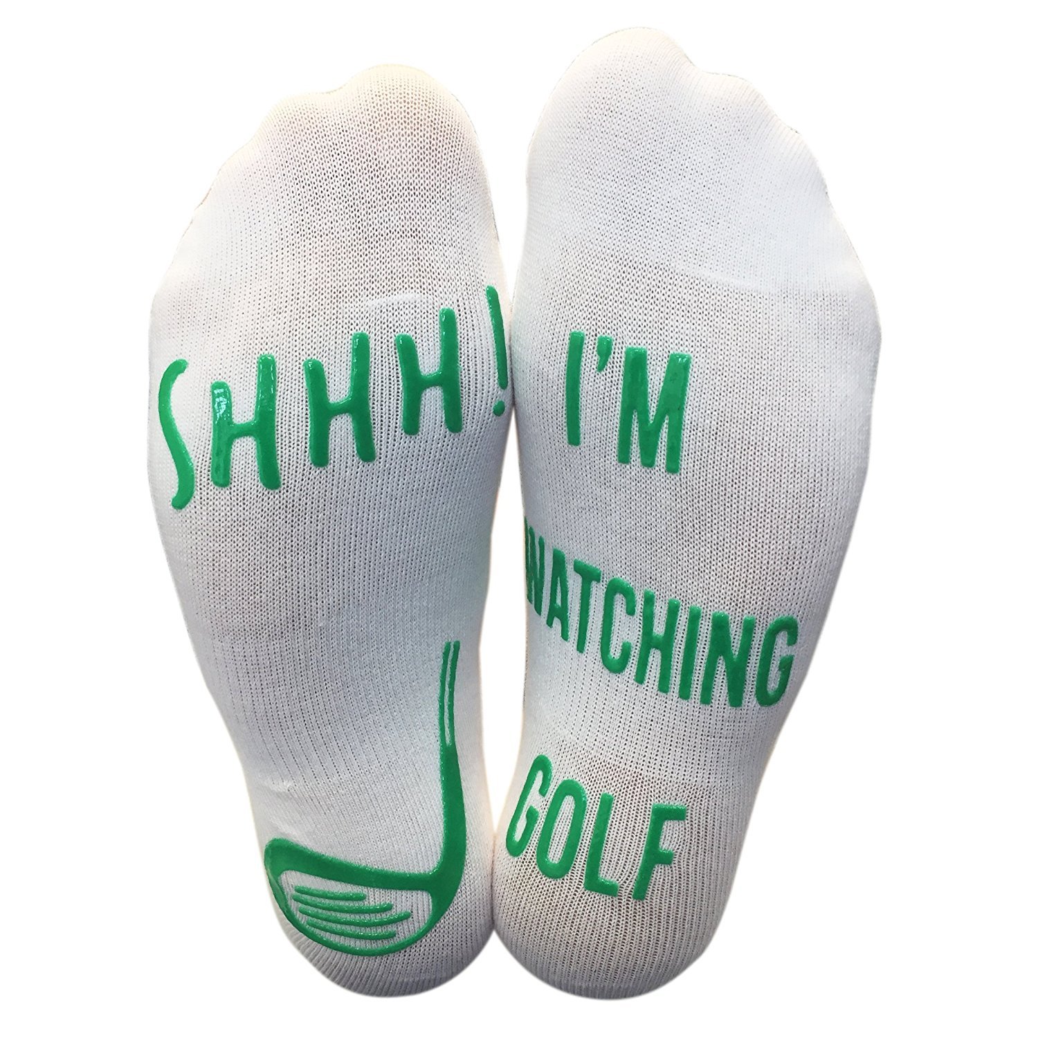 Funny Golf Socks for Men & Women - 'Shhh, I'm Watching Golf' Novelty Ankle Socks - Perfect Golf Gift for Dad, Husband, Golf Lovers - Comfortable Lounge Socks for Golf Tournaments & Relaxing at Home