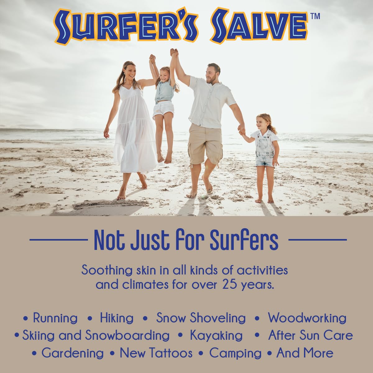 Natural Surfers Salve Soap Bar for Surfers & Outdoor Enthusiasts - Moisturizing & Healing for Dry Skin After Surfing, Hiking & Beach Activities