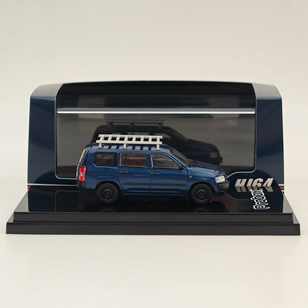 1/64 Scale Hobby Japan Toyota Probox Customized Version with Roof Carrier - Blue HJ642062BL - Perfect for Diecast Collectors and Car Enthusiasts