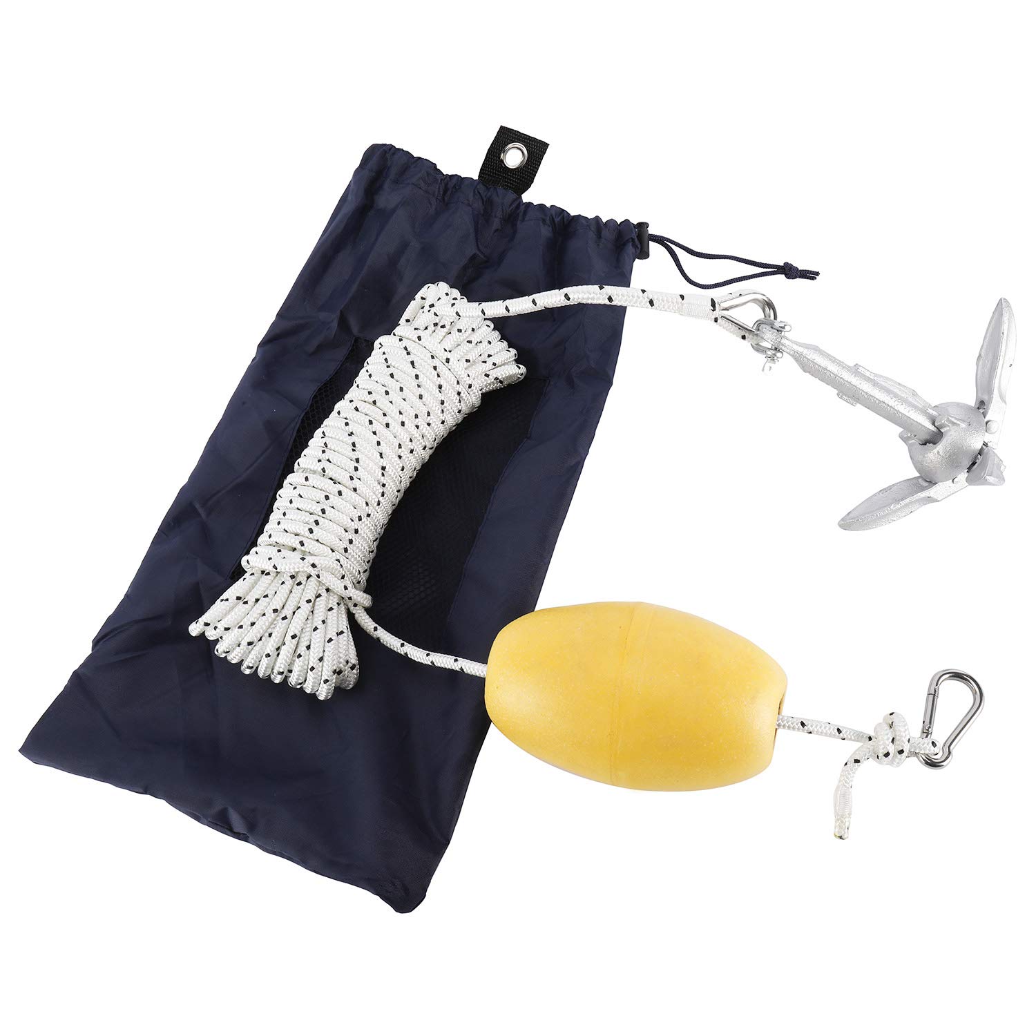 NovelBee 3.5lb Kayak Folding Anchor with Hooks, Buoy Ball & 5/16