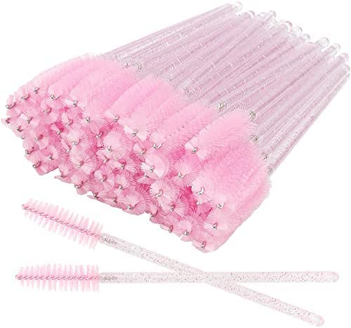 AKADO Professional Eyelash & Eyebrow Brush Set - 50pcs Multicolor Mascara Applicator & Lash Extension Kit for Perfect Makeup - Ideal for Salon, Home Use & Travel