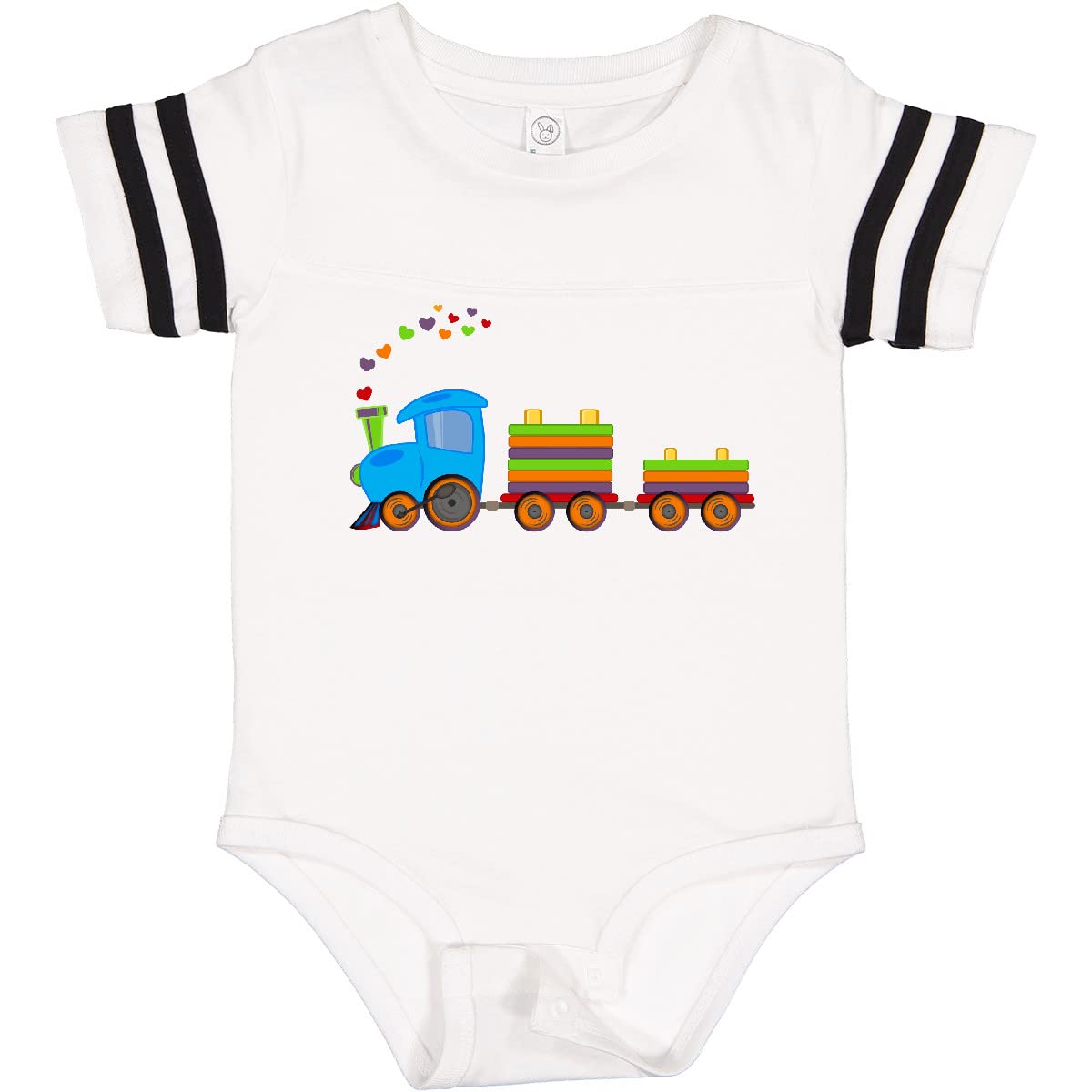 Inktastic Colorful Toy Train Baby Bodysuit - Soft Cotton Onesie for Infants & Toddlers - Perfect for Playtime, Photoshoots & Casual Outings