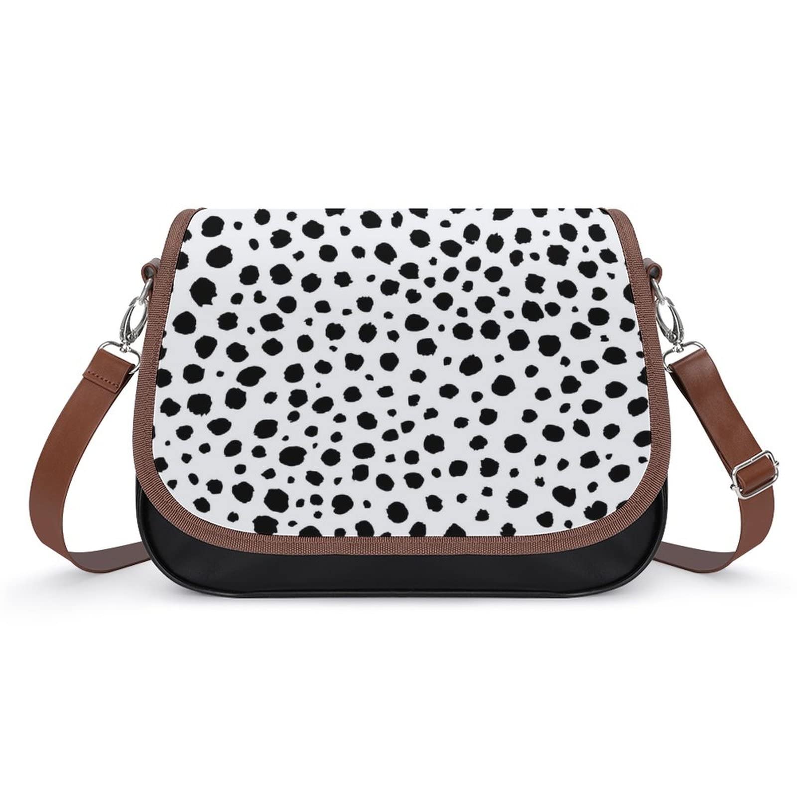Women's Leather Crossbody Bag - Stylish Leopard Print Satchel Shoulder Messenger Purse for Everyday Use, Work & Travel