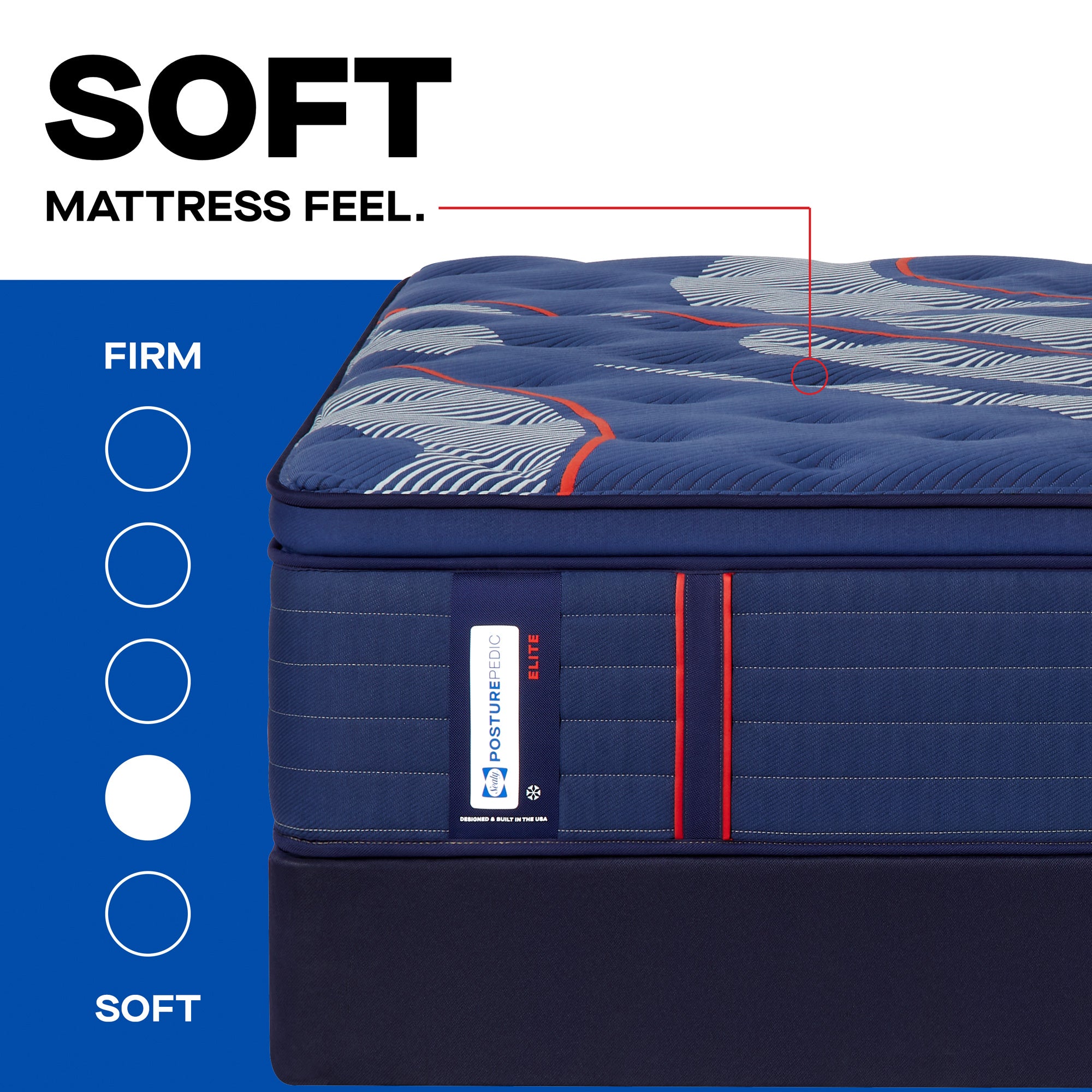 Sealy Posturepedic Elite Brenham Soft Pillowtop Mattress - Queen Size Plush Memory Foam Bed for Back Pain Relief & Pressure Relief - Perfect for Master Bedroom, Guest Room & Apartment Sleeping