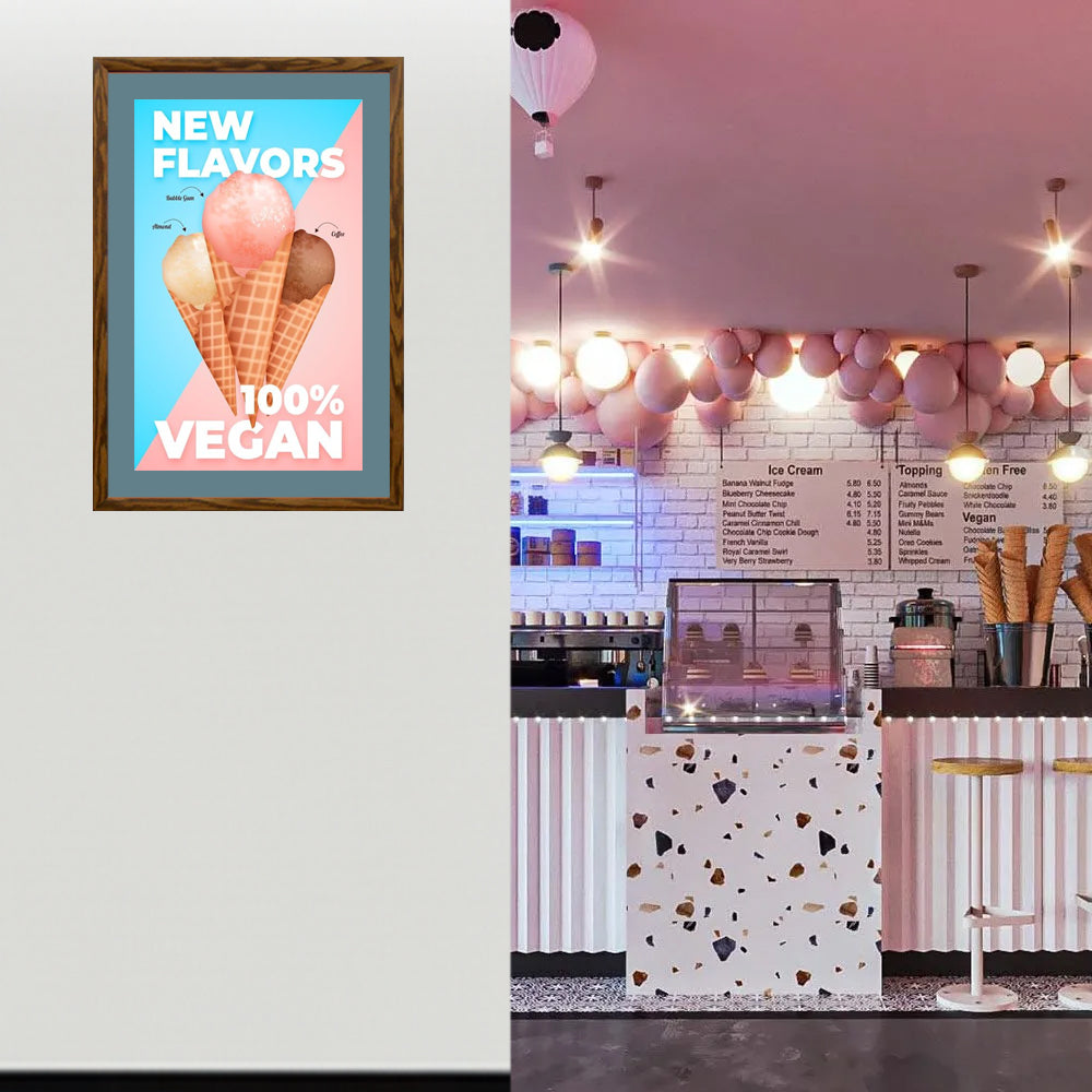 Premium 22x34 Designer Wood Snap Frames for Posters - 4 Wide Matboard Display - Perfect for Art Galleries, Home Decor & Office Presentations