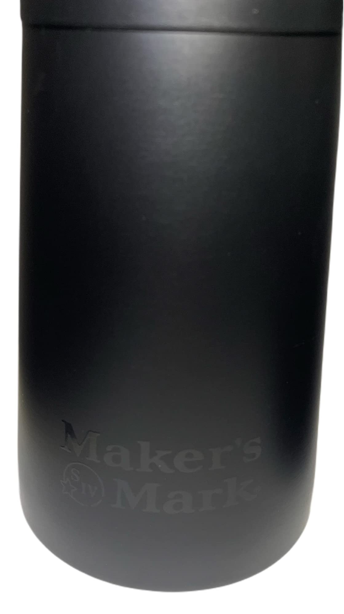 Maker's Mark Black Metal 2-Piece Cocktail Shaker & Cup Set - Premium Bar Tools for Whiskey, Martini & Cocktail Mixing at Home or Parties