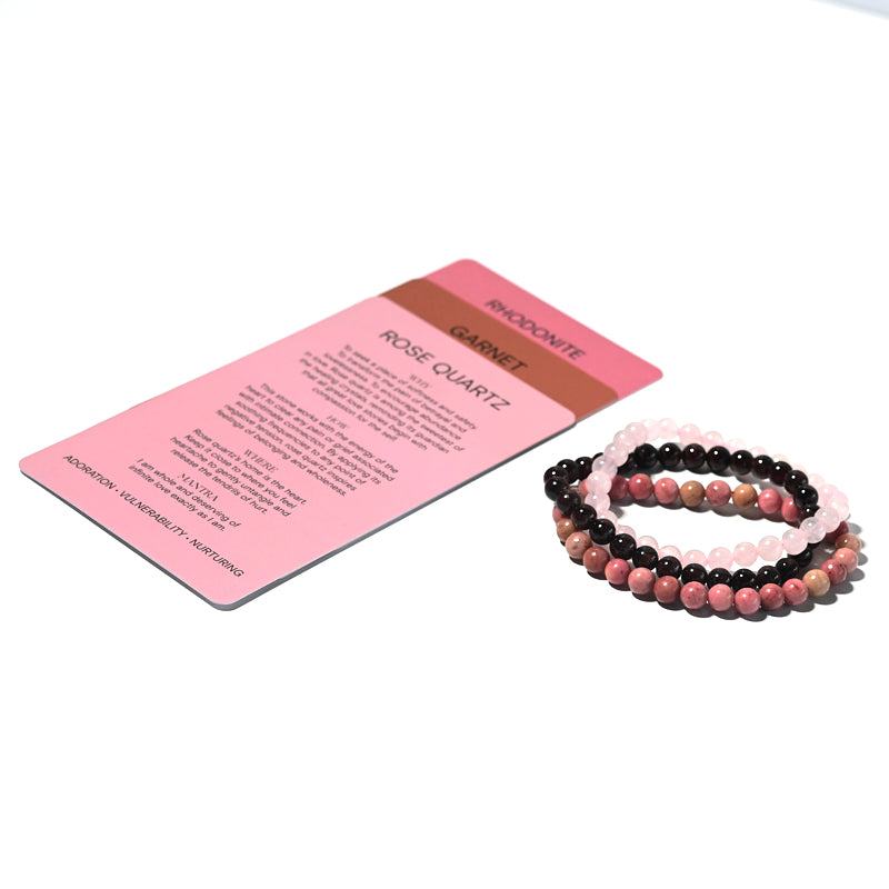 Love Bracelet Trio Set - Romantic Couple Matching Bracelets for Women & Men - Sterling Silver Heart Charm Friendship Bracelets - Perfect for Anniversaries, Valentine's Day & Gifts