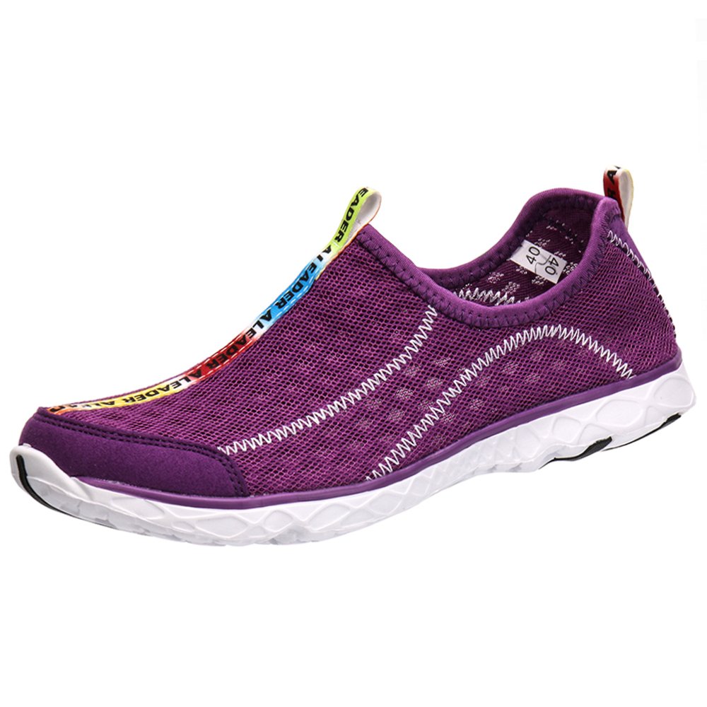 Aleader Women's Quick-Dry Mesh Slip-On Water Shoes for Beach, Pool, Yoga & Aqua Fitness | Lightweight & Comfortable Walking Shoes
