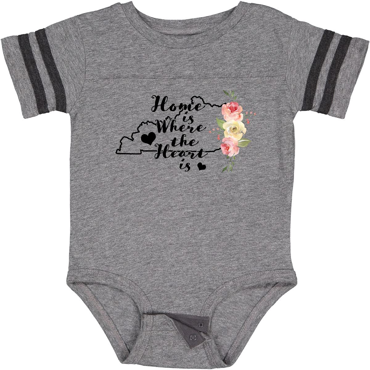 Inktastic Kentucky Home is Where The Heart is Watercolor Baby Bodysuit - Soft Cotton Infant Onesie for Newborns, Boys & Girls - Perfect for Family Photos, Holidays & Everyday Wear