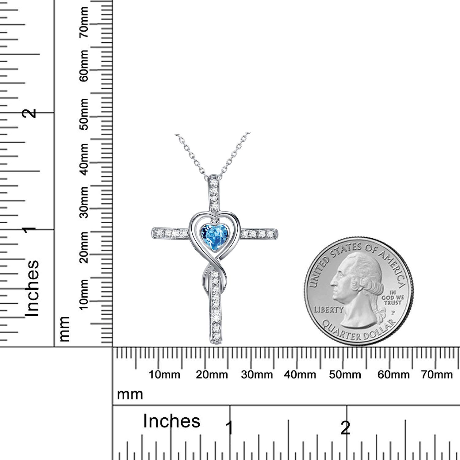 Dorella Love Infinity Necklace - April & May Birthstone Jewelry for Women, 925 Sterling Silver with Simulated Emerald & Diamond - Perfect Birthday Gift for Wife, Mom, Girlfriend - Ideal for Anniversaries, Valentine's Day & Special Occasions
