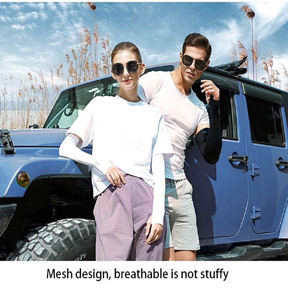 UV Protection Arm Sleeves for Men & Women - Breathable Sunscreen Sunshade Cuffs for Outdoor Sports, Running, Golf, Cycling, Basketball, Fishing & Driving - Ideal for Travel, Hiking & Summer Activities