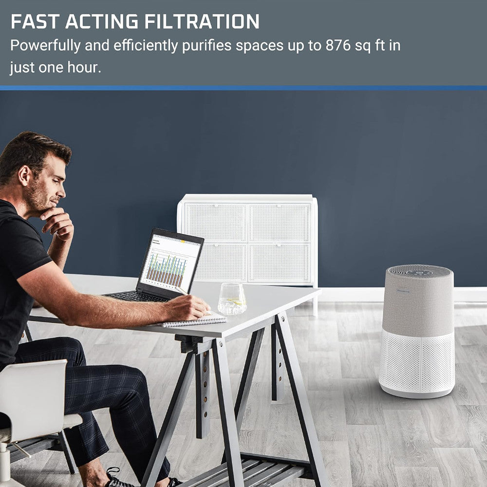 ROWENTA Pure Air City PU2840U1 Air Purifier for Home & Office - HEPA Filter, Removes Dust, Pollen & Pet Dander - Ideal for Allergies & Asthma Relief in Bedrooms, Living Rooms