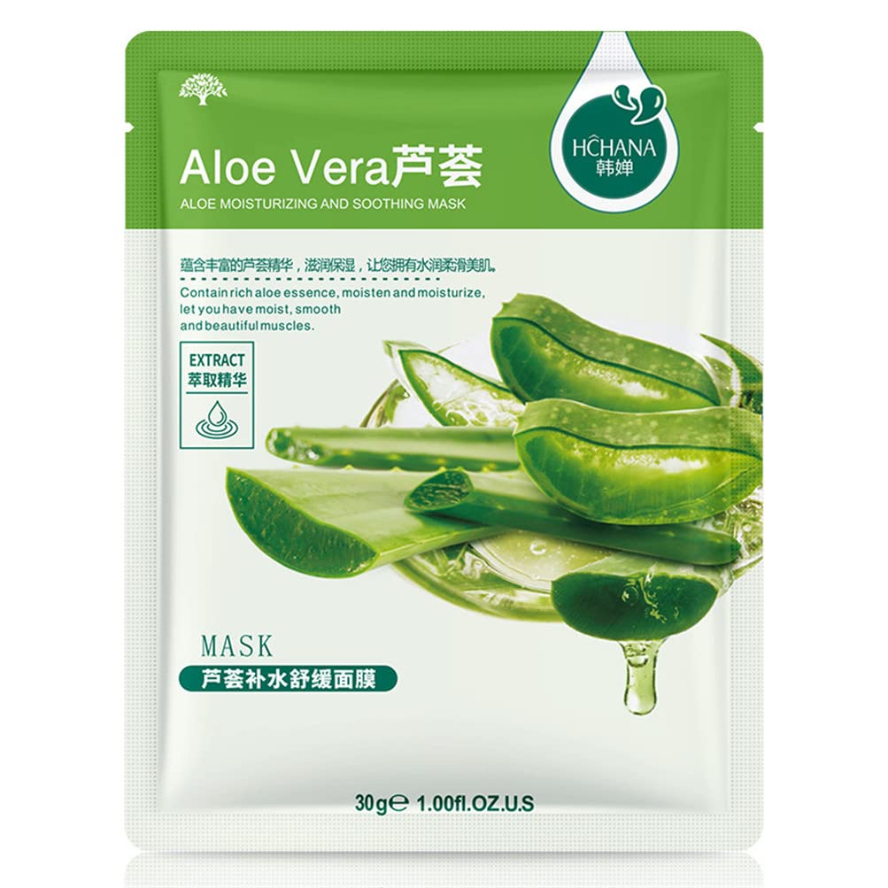 Aloe Acne Facial Mask - Deep Moisturizing & Oil Control (30 PCS) for Clear Skin Care