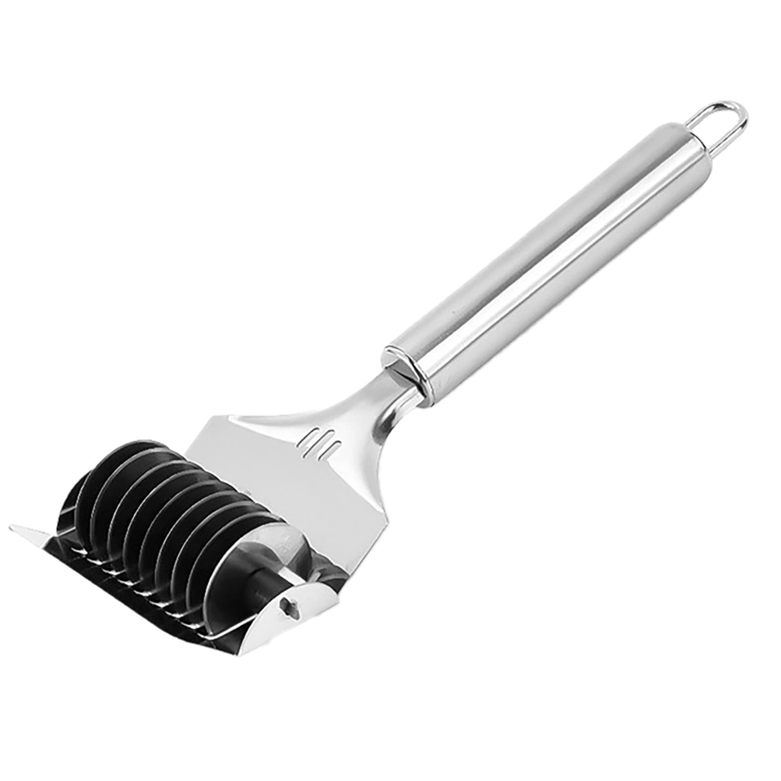 Premium Stainless Steel Noodle Maker & Dough Cutter Set - 3-Piece Kitchen Pasta Tool with Lattice Roller for Homemade Pasta, Dumplings & Pastry | Durable Silver Cooking Utensils for Italian, Asian & Baking Recipes