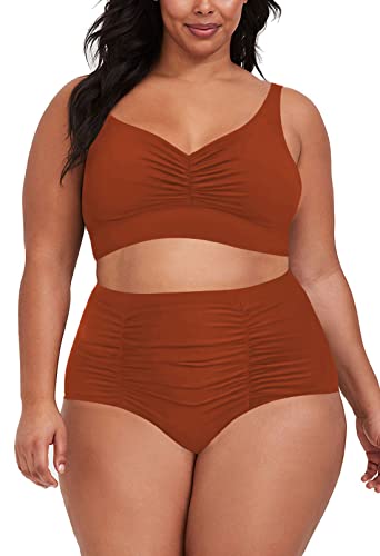 Plus Size High Waisted Bikini Set - Tummy Control Swimwear for Women | Beach & Pool Party