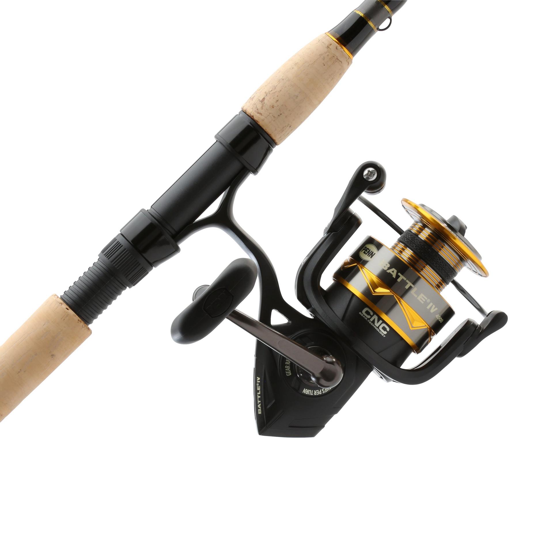 Battle IV Spinning Rod and Reel Combo - Premium Fishing Gear for Freshwater & Saltwater Anglers - Perfect for Bass, Trout, and Inshore Fishing Adventures