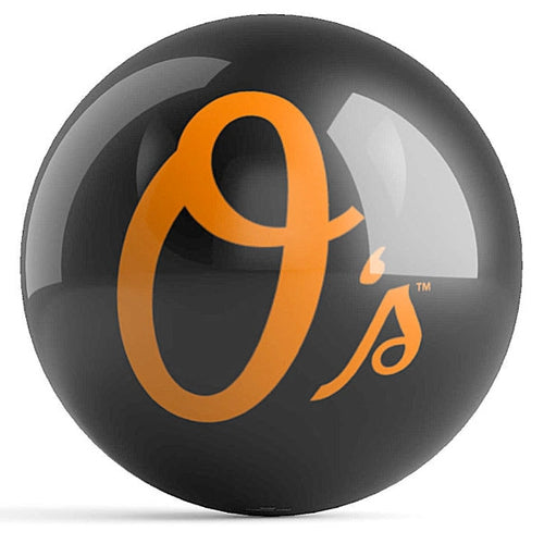 Official MLB Baltimore Orioles Logo Bowling Ball - Perfect for Bowling Leagues, Tournaments & Sports-Themed Parties