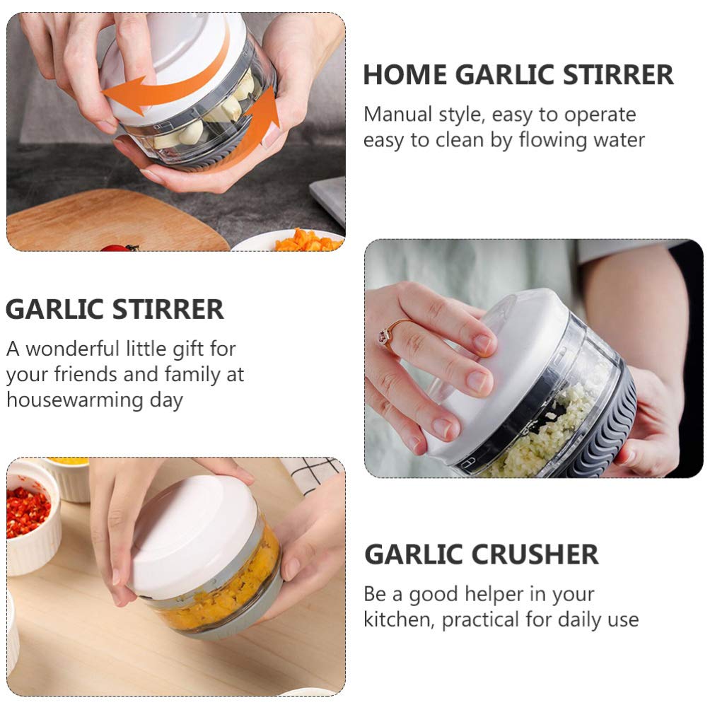 1pc Stainless Steel Garlic Press Masher - Manual Garlic Crusher & Grater - Multi-Functional Kitchen Tool for Cooking, Baking & Meal Prep - Perfect for Garlic, Ginger & Herbs