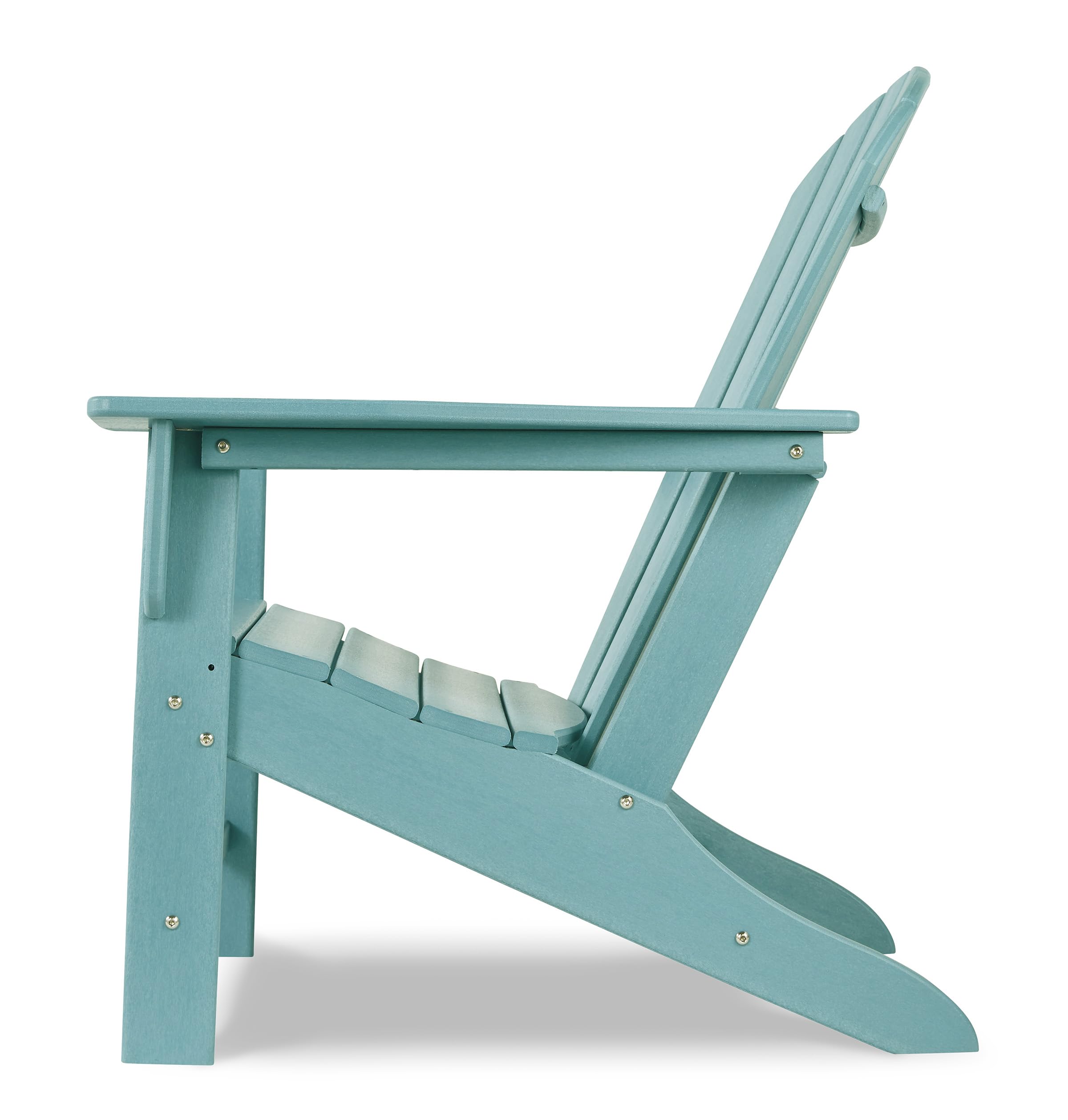 Signature Design by Ashley Sundown Treasure Outdoor Patio HDPE Weather-Resistant Adirondack Chair in Blue - Perfect for Backyard, Poolside & Garden Relaxation