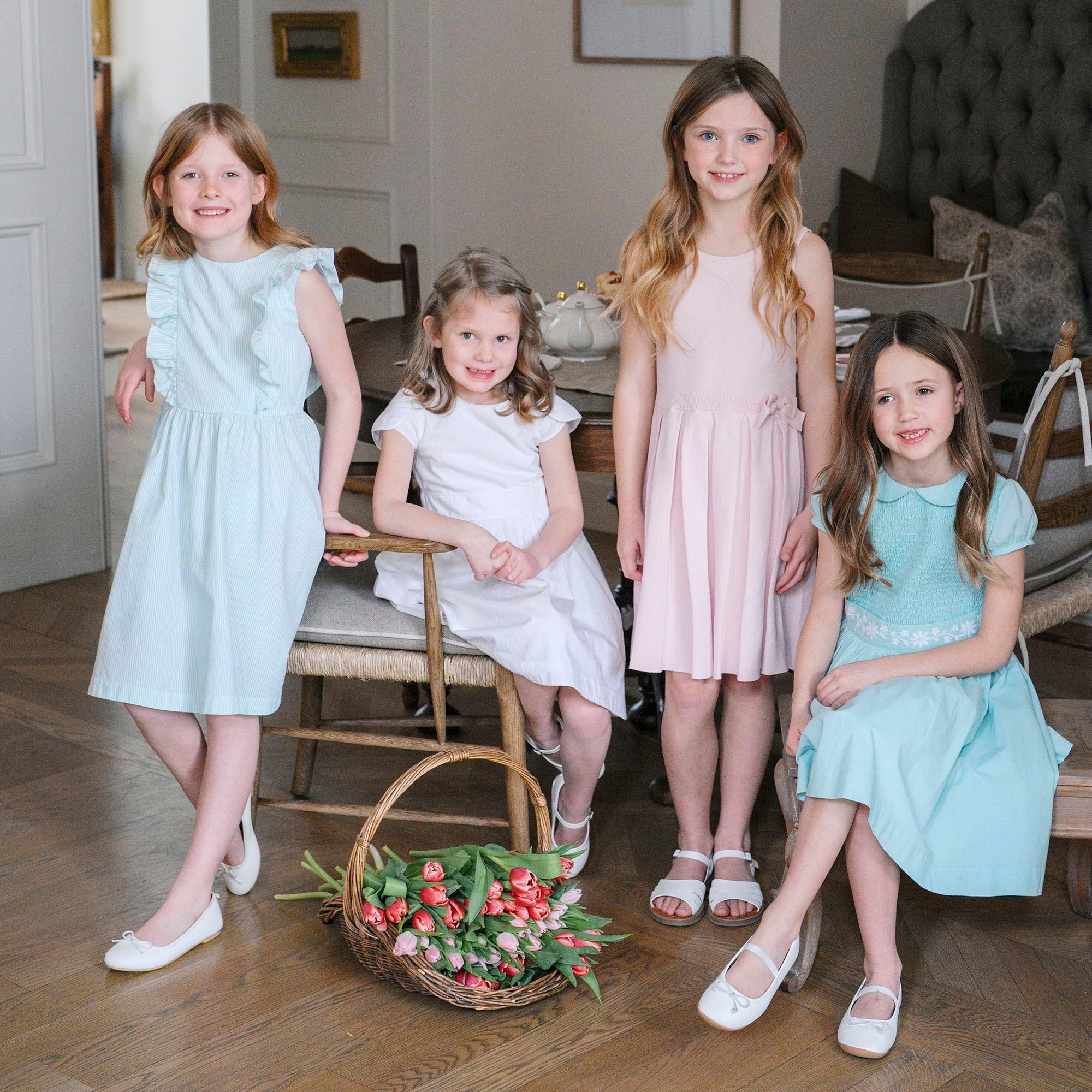Hope & Henry Baby Girl's Woven Short Sleeve Peter Pan Collar Dress - Perfect for Spring Outfits, Photo Shoots & Special Occasions