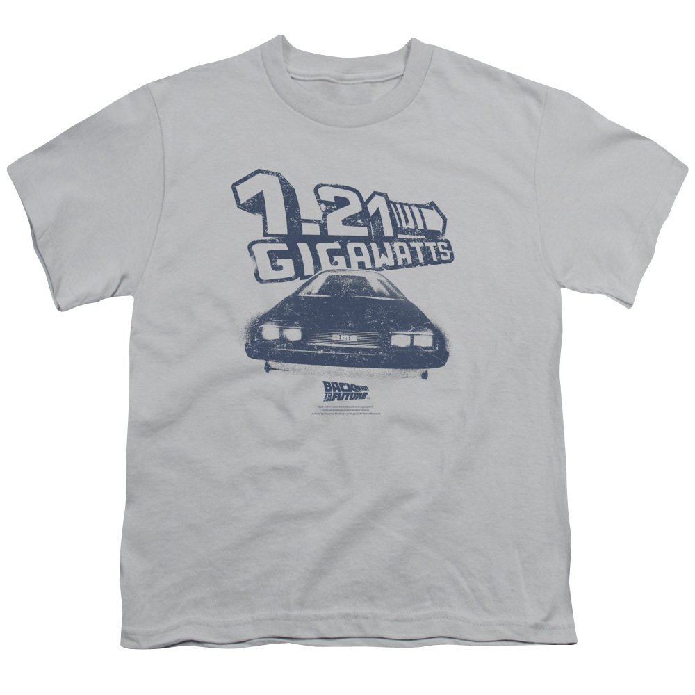 Back to The Future Gigawatts Unisex Youth T-Shirt | Movie Fan Gift for Kids & Teens | Casual Wear & Cosplay
